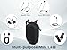Ginsco Mini-Portable Case for Beats Flex Wireless Earbuds with Built-in Microphone Earphones, for Apple EarPods Headphones Wired Ear Buds/Samsung Galaxy Wired Earbuds Hard Case for Earphones(Black)