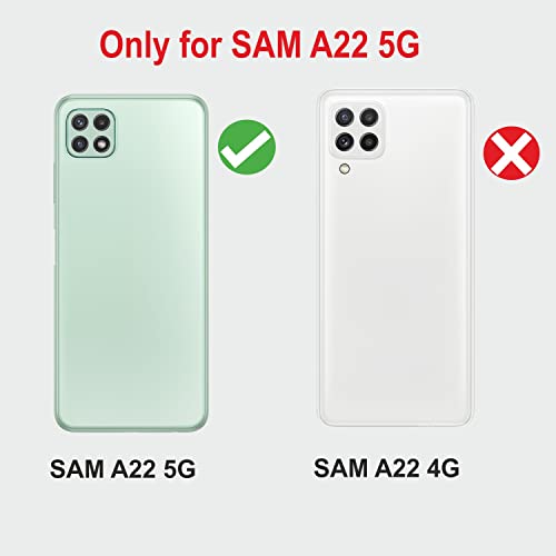 Image of KIVANO Compatible with Samsung Galaxy A22 5G Flip Cover | Leather Finish | Inside Pockets & Inbuilt Stand | Shockproof Wallet Style Magnetic Closure Back Cover Case