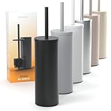 SAVEGA - Scopino WC in silicone in acciaio inox – Scopino WC con supporto discreto – Spazz...