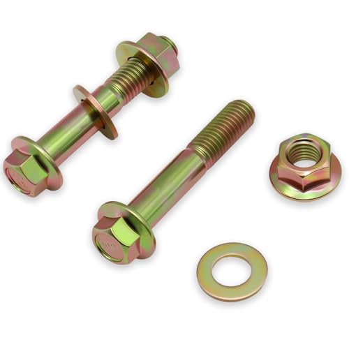 Front Shock Lower Bolt Kit for Toyota 4Runner 1996-2021, FJ Cruiser 2007-2014, Lexus GX460 2010-2021, GX470 2003-2009 - Class 10.9 Hardened Steel, Yellow Zinc Coated