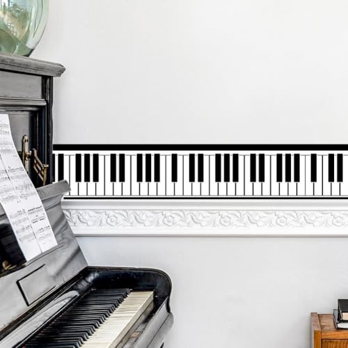 Vinilo Decorativo Teclas de Piano para Pared 10x200cm miniatura 2