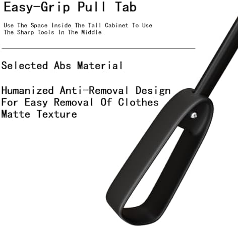 Adjustable Pull-Down Closet Rod with Easy-Grab Ring, 850-1150mm, Multi-Position Space Saver for Easy Access and Organization, Ideal for Home Storage Solutions