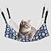 Luxmars 5 Pcs Cat Hammock, Reversible Cat Hanging Hammock Soft Breathable Pet Cage Hammock with Adjustable Straps and Metal Hooks,Double-Sided Hanging Bed for All Seasons