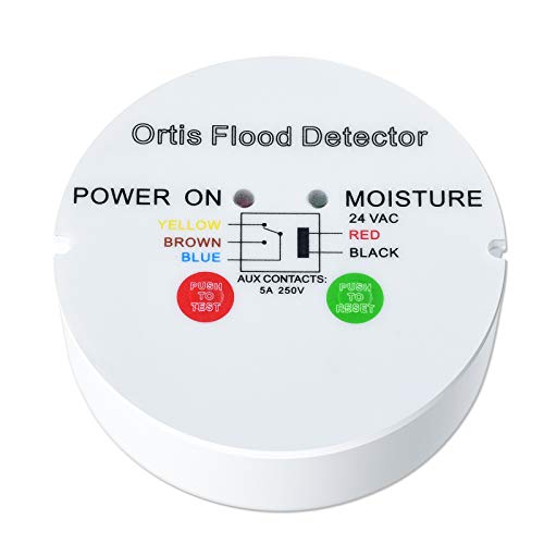 Water Leak Detector, Ortis Water Sensor Alarm Flood Detector, Automatically Turn Off Flood Source When Sensing Moisture to Prevent Water Damage