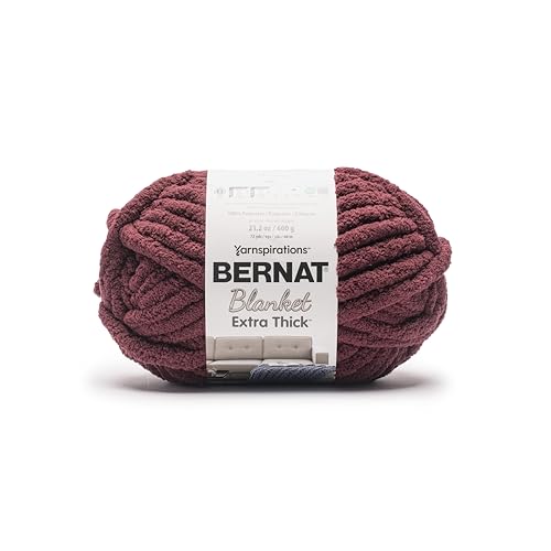 Image of Bernat Blanket Extra Thick Plummy Yarn - 1 Pack of 600g /21oz - 100% Polyester - #7 Jumbo - 72 Yards - Knitting /Crochet