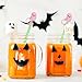 Whaline 5 Pcs Halloween Straw Covers Cap Cute Ghost Silicone Reusable Straws Topper Pink 10 Mm/0.4 In Straw Lids Protectors for 30/40 Oz Tumbler Cups Accessories