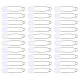 ULTECHNOVO 50 pièces Épingles Nourrice Blanches Grandes Épingles de Sûreté Résistant...