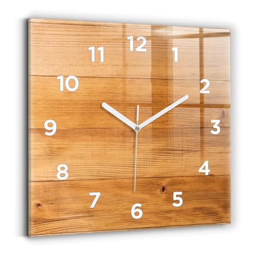 Horloge de qualité supérieure Wallfluent 30cm en bois et aiguilles épurées