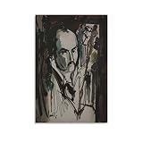 YUEKUA Niko Pirosmani Mark Works Poster abstrait expressionnisme sur toile 30 x 45 cm