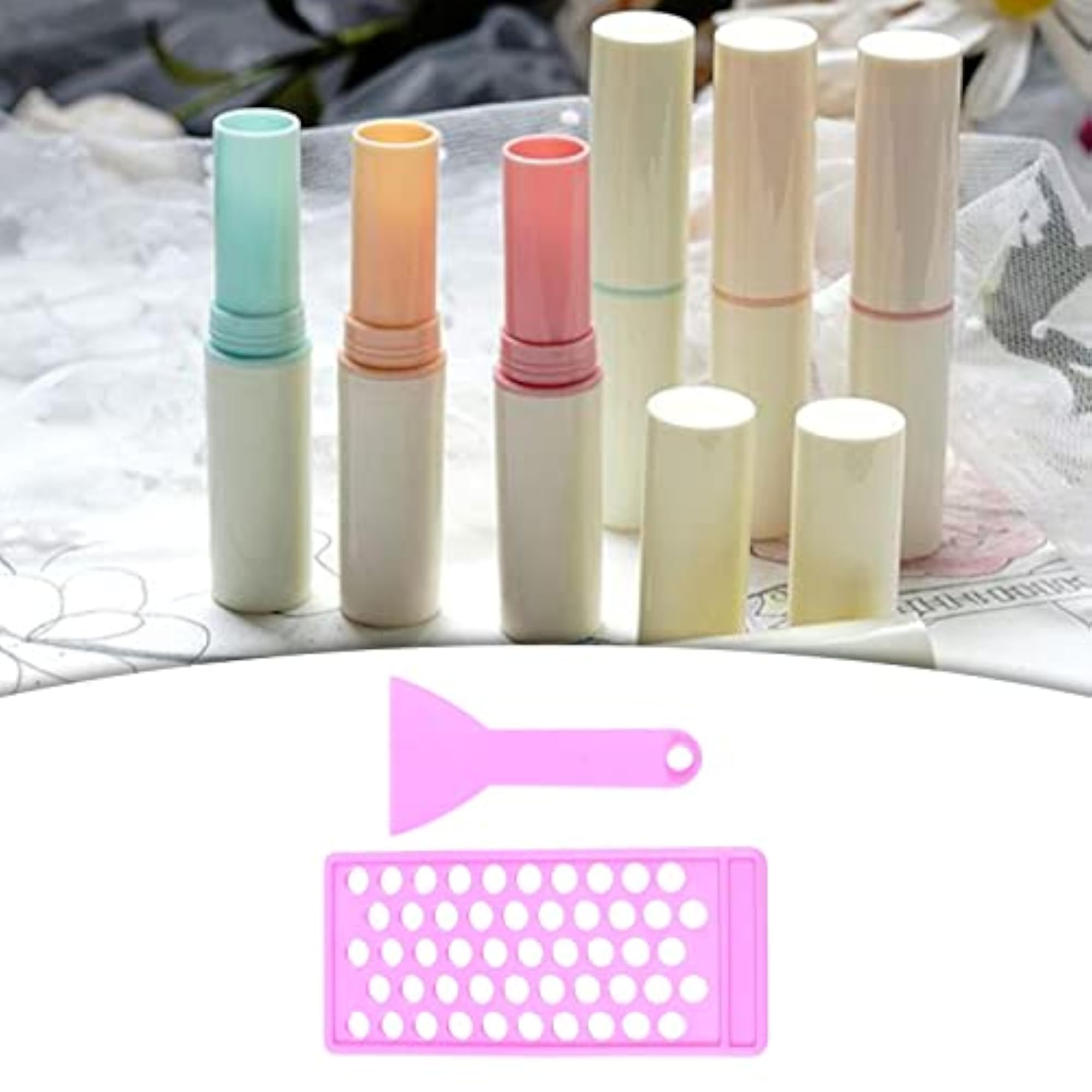 Lip Balm Crafting Kits with 50 Hole Tool Container Tray