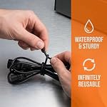 Twist Ties, Reusable Silicone Cable Ties, 18PK Twist Ties for Cords 4inch, 6inch, 8inch for Bundling and Organizing, Indoor and Outdoor Use(Black)
