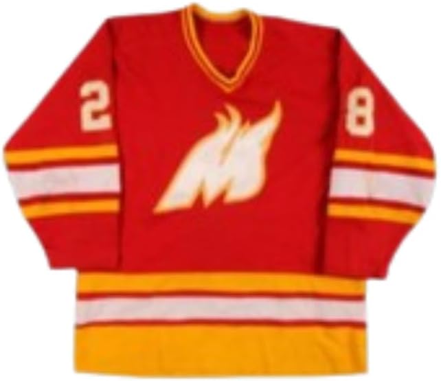 Moncton Golden Sewn Any Name Number Red Hockey Jersey