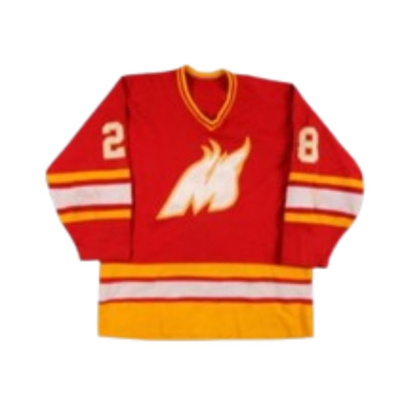 Moncton Golden Sewn Any Name Number Red Hockey Jersey