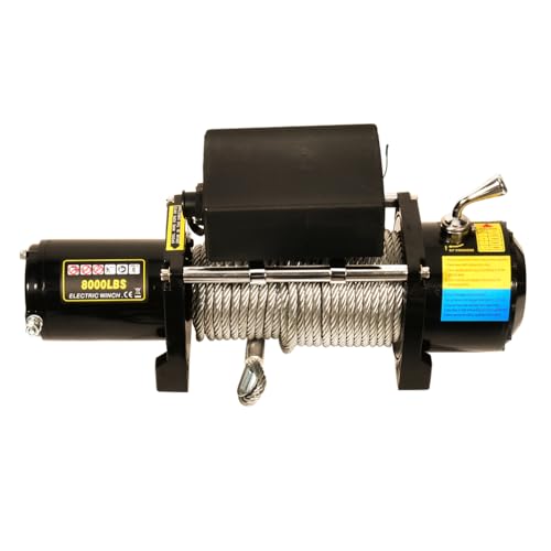 Winch eléctrico 12V OCPTY 8000LBS con cable de acero y control remoto miniatura 2