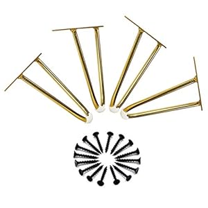 Qdoxgwbh 4er Set Hairpin Möbelfüße Gold