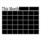 Borrable: utiliza nuestro calendario de tiza una y otra vez, mes tras mes. Este gran calendario es más elegante que un calendario de borrado.