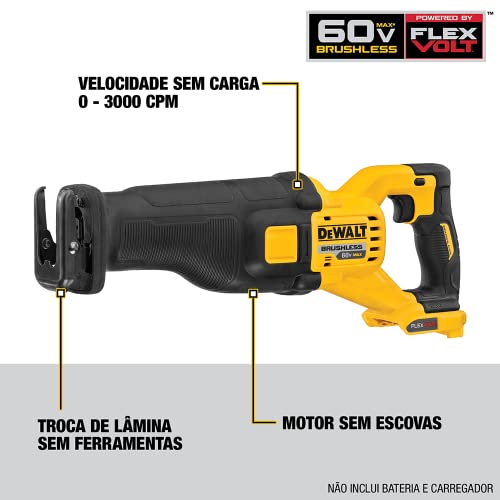 DEWALT Serra Sabre 60V MAX* FLEXVOLT sem Fio DCS389B