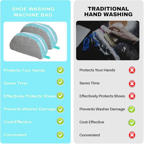 2 Pcs Shoe Bag for Washing Machine, 2025 Upgrade Reusable Shoe Washing Machine Bag with Adjustable Shoe Trees, Fluffy Fiber Lining Protects all Shoe Shapes and Sizes2