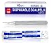 MEDHELP Disposable Scalpel Blades No 11 Sharp with Plastic Handle, High Carbon Steel Blades, Individually Foil Wrapped, Pack of 10 Sterile Scalpels Knives for Dermaplaning, Podiatry, Crafts & More