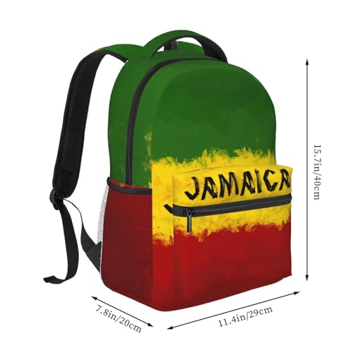 Jamaica Flag Backpack for Travel Lightweight Bookbag Large Capacity Patriotic Bag Casual Daypack2