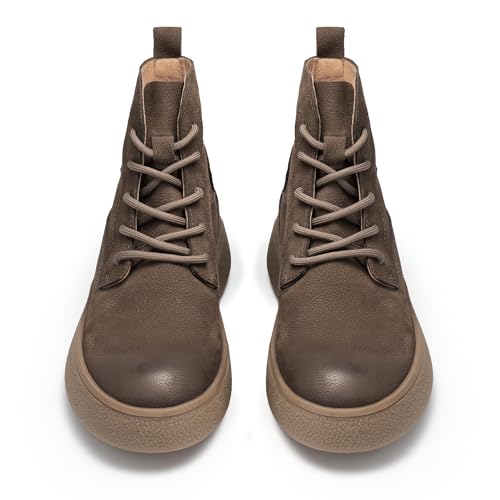 Image of Men's Business Casual Ankle Boots, Stylish Lace-Up Leather Dress Boots for Office and Daily Commute