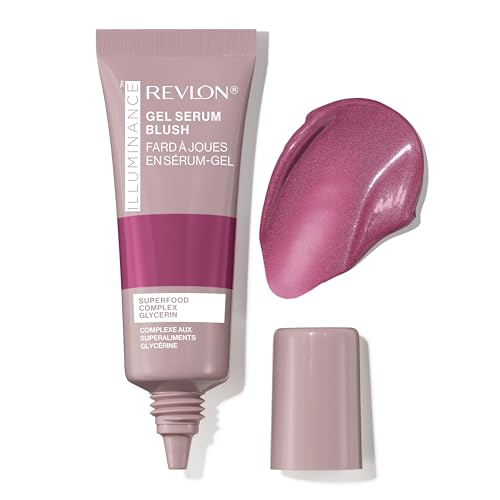 Revlon Illuminance Gel Serum Blush, Guance Visibilmente Rimpolpate, Finish Luminoso e Idratante per tutto il giorno, 140 Brilliant Berry, 11ml