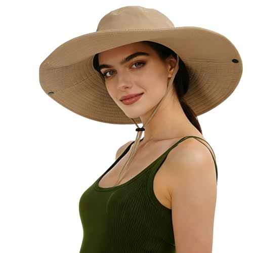 Image of Super Wide Brim Sun Hat for Men /Women-UPF 50+ UV Protection, Large Bucket Hat for Fishing, Hiking, Gardening