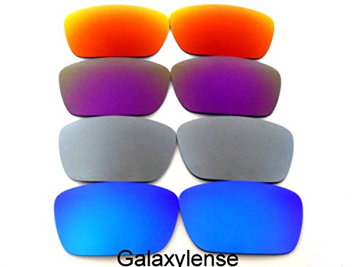 GALAXYLENSE Galaxy Replacement Lenses for Oakley Fuel Cell Blue&Titanium&Purple&Red Color Polarized 4 Pairs2