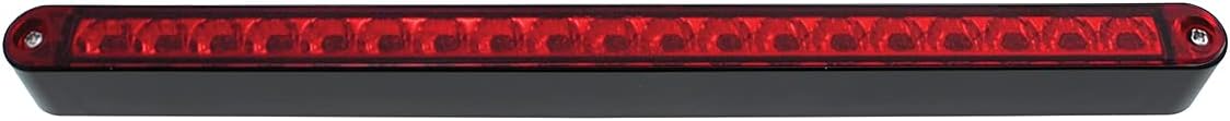 United Pacific 36489 19 LED 12" Reflector Light Bar with Black Housing (Red LED/Red Lens)