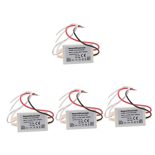 Generic 4 Pcs Motorista De Led Acessório De Luz Conversor 120vac Para 12vcc Driver De Led Para Luz L
