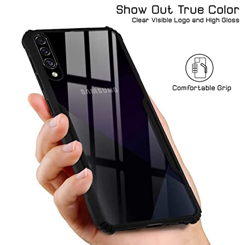 Image of Jkobi Back Cover Case for Samsung Galaxy A30s (Shockproof with Polycarbonate Clear Panel | Professional Black)