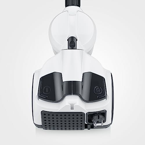 SEVERIN Beutelloser Zyklon-Staubsauger, Bodenstaubsauger für Allergiker, Staubsauger ohne Beutel mit Fugen- und Polsterdüse, 1,5 L, weiß/schwarz, CY 7103