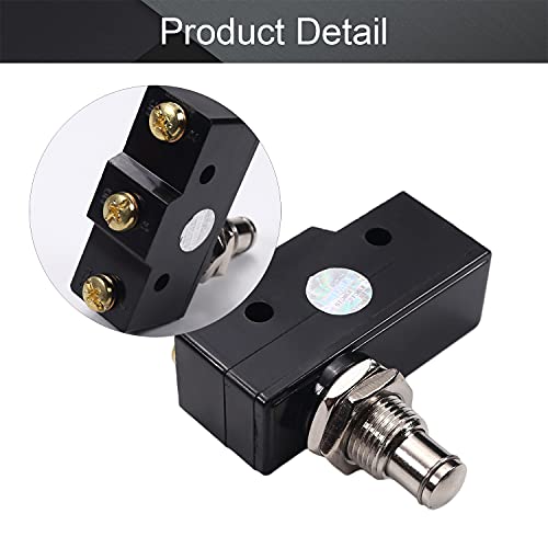 Fielect Tm-1307 Spdt 1No 1Nc Panel Mount Snap Button Type Micro Limit Switch Screw Terminals #TOP3