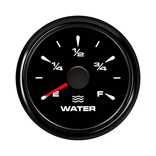 Indicateur niveau d'eau 52mm 0-190 Ohm jauge étanche 240-33 Ohm pour réservoir yacht