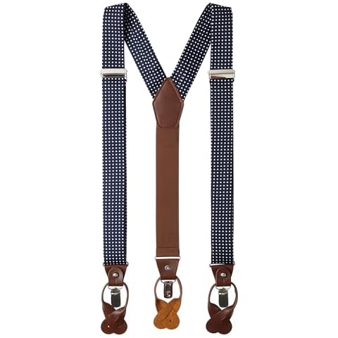 Jacob Alexander Navy Blue Polka Dot Suspenders Cover