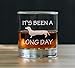 Bevvee Long Day - Funny Dachshund Whiskey Rocks Glass Gifts for Men & Women - Fun Whisky Drinking Tumbler Décor
