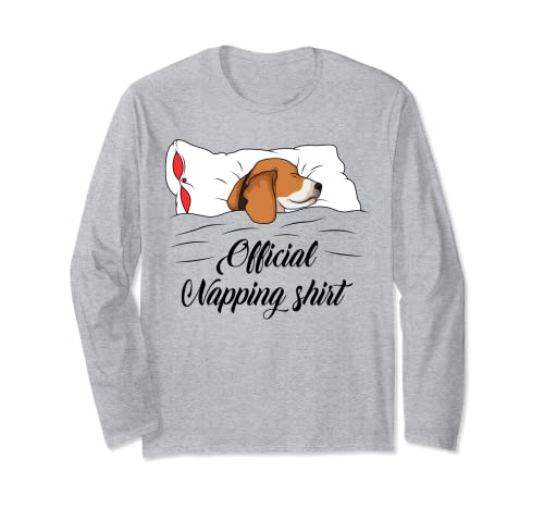 Pyjama Beagle endormi pour amoureux des chiens Manche Longue