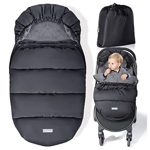 Best umbrella stroller for snow Orzbow Universal Stroller Footmuff - Black