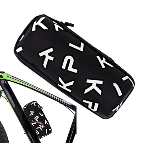 Soporte para botellas para bicicleta, soporte para bebidas, 18 cm, soporte para bebidas para moto, impermeable, con bolsa y compartimento de almacenamiento para kit de reparación y aperitivos, ideal