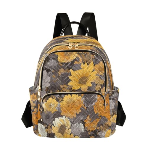 Sac à dos Fleur Dorée Jaune mini sac à bandoulière pour voyage adolescent