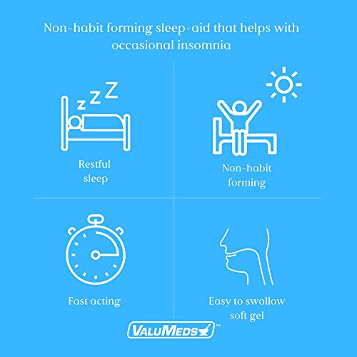 Valumeds Nighttime Sleep Aid (Twin Pack - 192 Softgels) Diphenhydramine Hcl, 50Mg Extra Strength Sleepgels | Supports Deeper, Restful Sleeping For Adults #TOP3