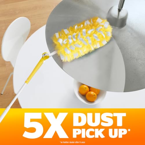 Swiffer Duster Kit with 3 ft Extendable Handle, Dusters for Cleaning, Set Includes 1 Extension Pole and 12 Heavy Duty Dusting Refills Dust Cleaner, Long Extended Wand for Ceiling Fans and Walls - image 8
