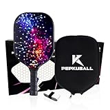 Cute Pickleball Paddles Starlit Sky Fiberglass Paddle Ball Set - Lightweight & Durable Rackets with Comfort Grip, Includes 1 Paddle Cover,1 Grip Tape, for Indoor/Outdoor Play (Starlit Sky)