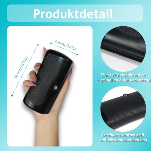 DEEMEIS Fellpflege Bürste für Hunde & Katzen – Komfortgriff Haustierbürste zur Haarentfernung – Hundebürste Kurzhaar & Langhaar, Pet Care Brush für Unterwolle & Fellwechsel