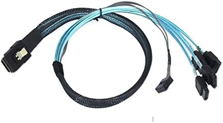 Cable Mini SAS SFF-8087 36 Pin a 4 x 7 Pin SATA 1 metro