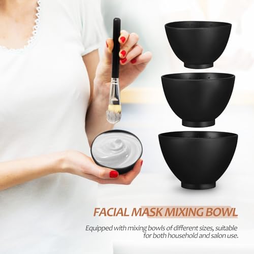 Set de 3 tazones de silicona para mascarilla facial miniatura 3