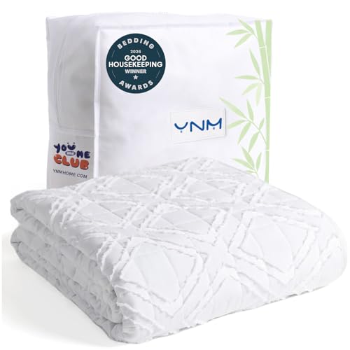 Image of YnM Cooling Weighted Blanket for Adults, 20lbs Heavy Bed Throw for One Person of 190lbs, Perfect for Hot Sleepers or Warm Climates with Rayon /Glass Beads(60x80 Inches, Queen Bed, Carribean Sunset)