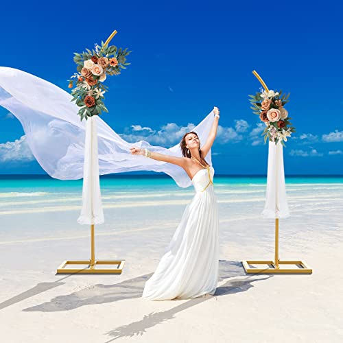Wedding Arch Backdrop Stand(8Ft&6.8Ft) With Ballon Sets,Metal Wedding Arches For Ceremony,Balloon Arch Stand For Birthday,Wedding,Baby Shower And Any Celebration #TOP6