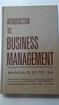 Hardcover Introduction to Business Management Manuals 21 to 24 Book