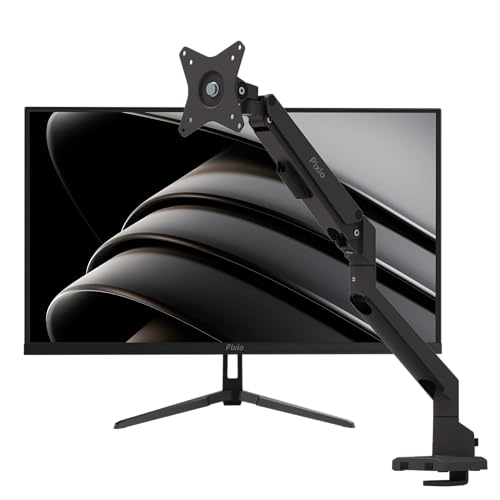 Image of Pixio PX278 Wave 27 inch 180Hz Refresh Rate FHD 1440p Resolution Fast IPS Panel 1ms GTG Response Time Gaming Monitor and PS1S Wave Black Single Monitor Arm - Fits up to 32 inches and 19.8lbs